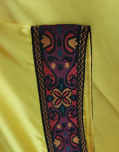 Dubai Maxi Bazin Abaya with Long Sleeves and African Design